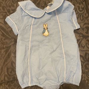 Easter Smock Bubble with stitched rabbit